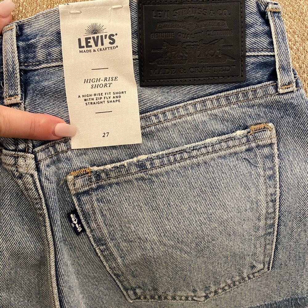 LEVI'S Embroidered High Rise Western Fray Shorts - Picture 6 of 7